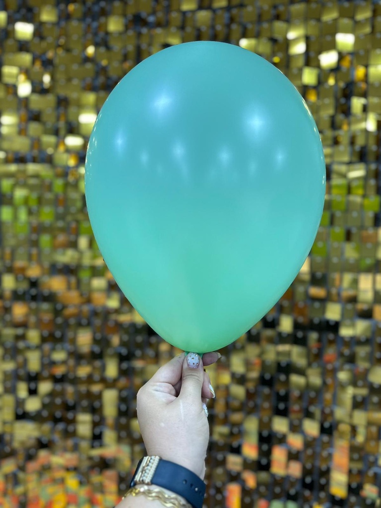 12" İç Mekan Makaron Balon Yeşil - 100 Adet