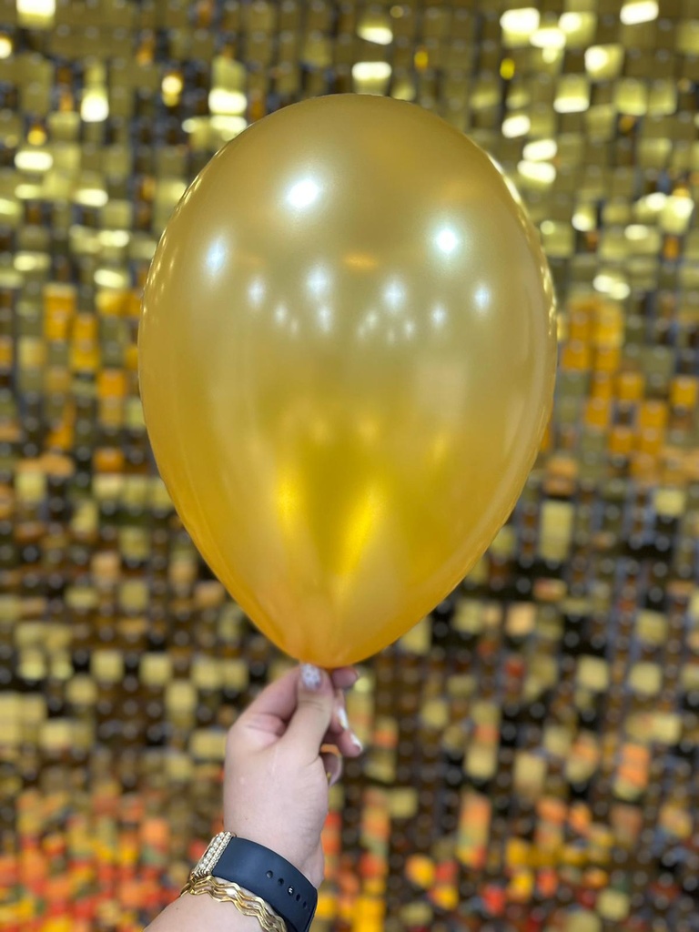 10" Metalik Dekorasyon Balonu Gold - 100 Adet