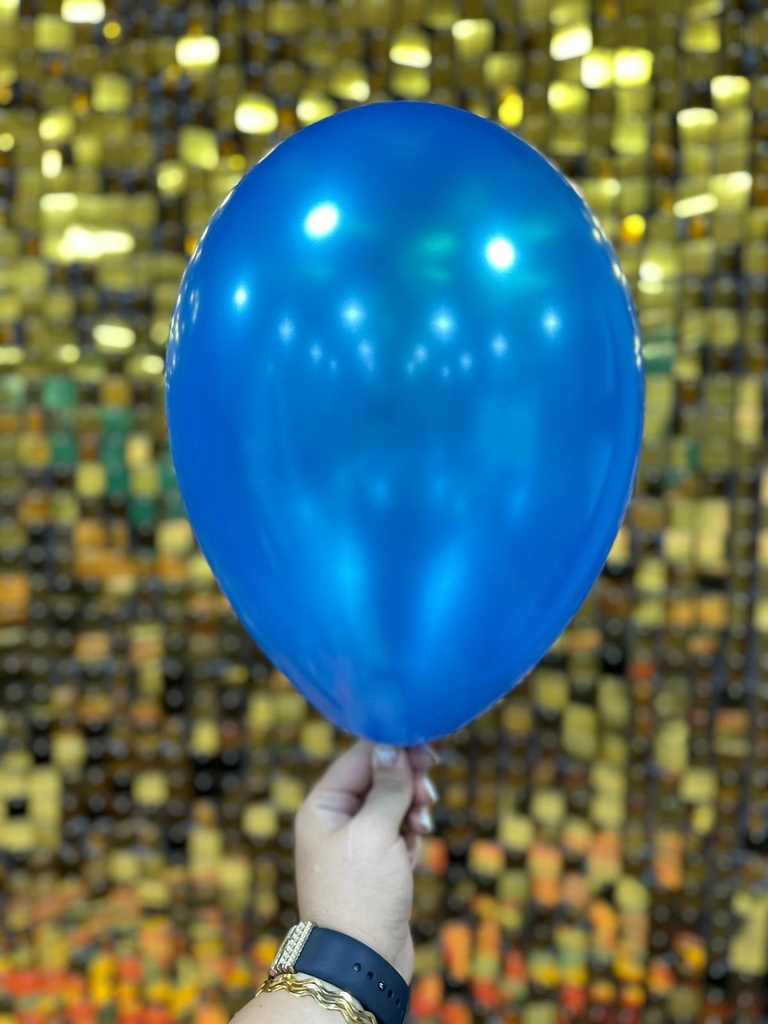 10" Metalik Dekorasyon Balonu Koyu Mavi - 100 Adet